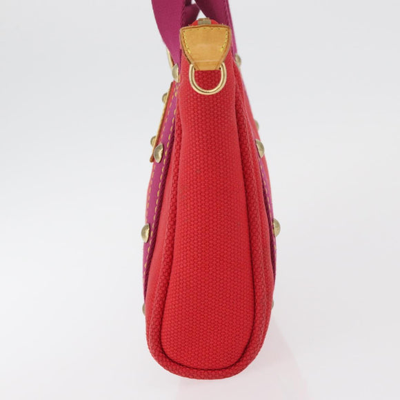 LOUIS VUITTON Antigua Cabas PM Tote Bag Canvas Rouge M40037 LV Auth bs34988