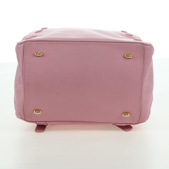 CELINE Backpack Leather Pink Gold Auth bs34989V