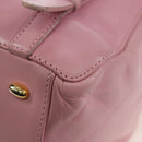 CELINE Backpack Leather Pink Gold Auth bs34989V-19
