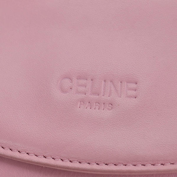 CELINE Backpack Leather Pink Gold Auth bs34989V