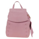 CELINE Backpack Leather Pink Gold Auth bs34989V-13