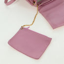 CELINE Backpack Leather Pink Gold Auth bs34989V-23