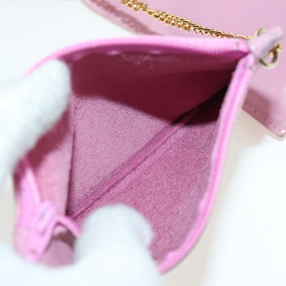 CELINE Backpack Leather Pink Gold Auth bs34989V