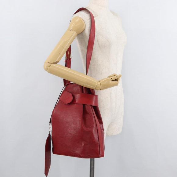 LOUIS VUITTON Epi Sac Depaule GM Shoulder Bag Red M80197 LV Auth bs34997