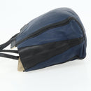 Chloe Tote Bag Leather Navy Gold Auth bs35003-4