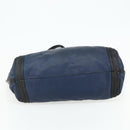 Chloe Tote Bag Leather Navy Gold Auth bs35003-9