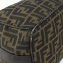 FENDI Zucca Canvas Handtasche Braun Schwarz Auth bs35005-14