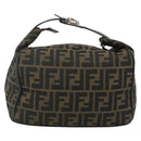 FENDI Zucca Canvas Handtasche Braun Schwarz Auth bs35005-2