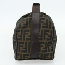 FENDI Zucca Canvas Handtasche Braun Schwarz Auth bs35005-4
