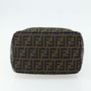FENDI Zucca Canvas Handtasche Braun Schwarz Auth bs35005-5