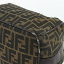 FENDI Zucca Canvas Handtasche Braun Schwarz Auth bs35005-8