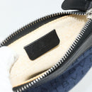 BVLGARI Logo Mania Shoulder Bag Denim Blue Silver Auth bs35006-17