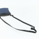 BVLGARI Logo Mania Shoulder Bag Denim Blue Silver Auth bs35006-7