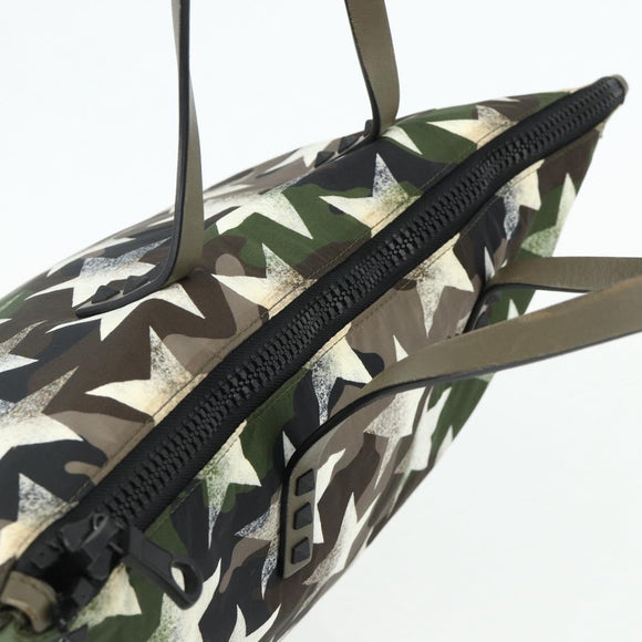 VALENTINO Tote Bag Nylon Khaki Auth bs35007A