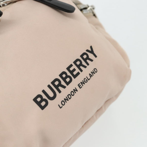 BURBERRY Backpack Nylon Pink Silver Auth bs35010