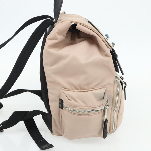 BURBERRY Backpack Nylon Pink Silver Auth bs35010