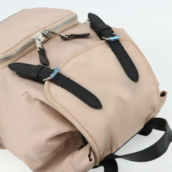 BURBERRY Backpack Nylon Pink Silver Auth bs35010