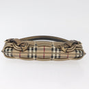 BURBERRY Nova Check Shoulder Bag PVC Beige Gold Auth bs35011-5