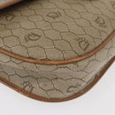 Christian Dior Honeycomb Canvas Shoulder Bag PVC Beige Gold Auth bs35012-10