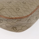 Christian Dior Honeycomb Canvas Shoulder Bag PVC Beige Gold Auth bs35012-15