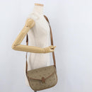 Christian Dior Honeycomb Canvas Shoulder Bag PVC Beige Gold Auth bs35012-23