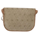 Christian Dior Honeycomb Canvas Shoulder Bag PVC Beige Gold Auth bs35012-2