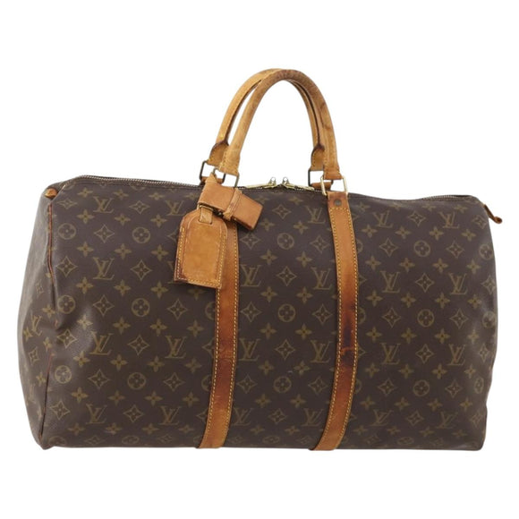 LOUIS VUITTON Monogram Keepall 50 Boston Bag M41426 LV Auth bs35015