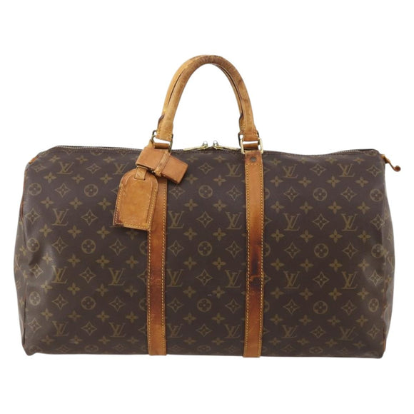 LOUIS VUITTON Monogram Keepall 50 Boston Bag M41426 LV Auth bs35015