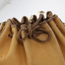 LOEWE Anagram Purse Shoulder Bag Leather Yellow Gold Auth bs35017-10
