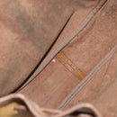 LOEWE Anagram Purse Shoulder Bag Leather Yellow Gold Auth bs35017-12