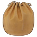 LOEWE Anagram Purse Shoulder Bag Leather Yellow Gold Auth bs35017-2
