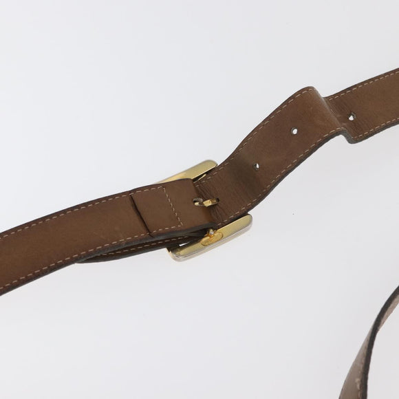 LOEWE Anagram Purse Shoulder Bag Leather Yellow Gold Auth bs35017