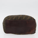 FENDI Zucca Canvas Tote Bag Black Brown Auth bs35018-8