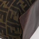 FENDI Zucca Canvas Tote Bag Black Brown Auth bs35018-17
