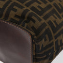 FENDI Zucca Canvas Tote Bag Black Brown Auth bs35018-18