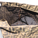 FENDI Zucca Canvas Tote Bag Black Brown Auth bs35018-21