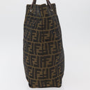 FENDI Zucca Canvas Tote Bag Black Brown Auth bs35018-4