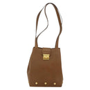 Salvatore Ferragamo Tote Bag Leather Brown Gold Auth bs35019-2