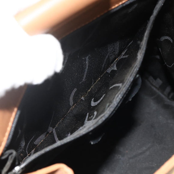 Salvatore Ferragamo Tote Bag Leather Brown Gold Auth bs35019