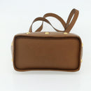 Salvatore Ferragamo Tote Bag Leather Brown Gold Auth bs35019-9