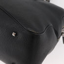 Salvatore Ferragamo Vala Tote Bag Leather Black Silver Auth bs35020-15