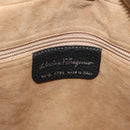 Salvatore Ferragamo Vala Tote Bag Leather Black Silver Auth bs35020-12