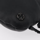 GUCCI Shoulder Bag Leather Black Silver 268244 Auth bs35022-15