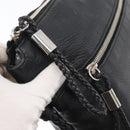 GUCCI Shoulder Bag Leather Black Silver 268244 Auth bs35022-10