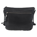 GUCCI Shoulder Bag Leather Black Silver 268244 Auth bs35022-13