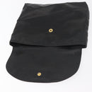 CHANEL Pouch Coated Canvas Black Gold CC Auth bs35024-9