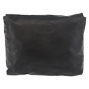 CHANEL Pouch Coated Canvas Black Gold CC Auth bs35024-2