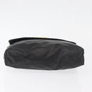 CHANEL Pouch Coated Canvas Black Gold CC Auth bs35024-6
