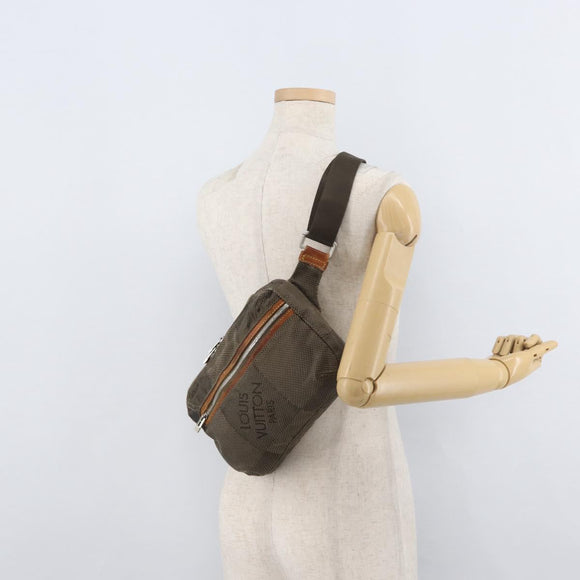 LOUIS VUITTON Damier Geant Arche Waist Bag Khaki M93022 LV Auth bs35025