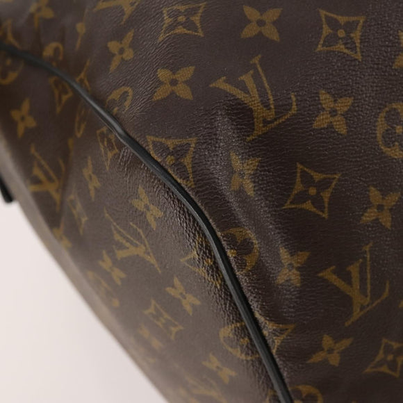 LOUIS VUITTON Monogram Macassar Keepall Bandouliere 55 Bag M56714 Auth bs35027